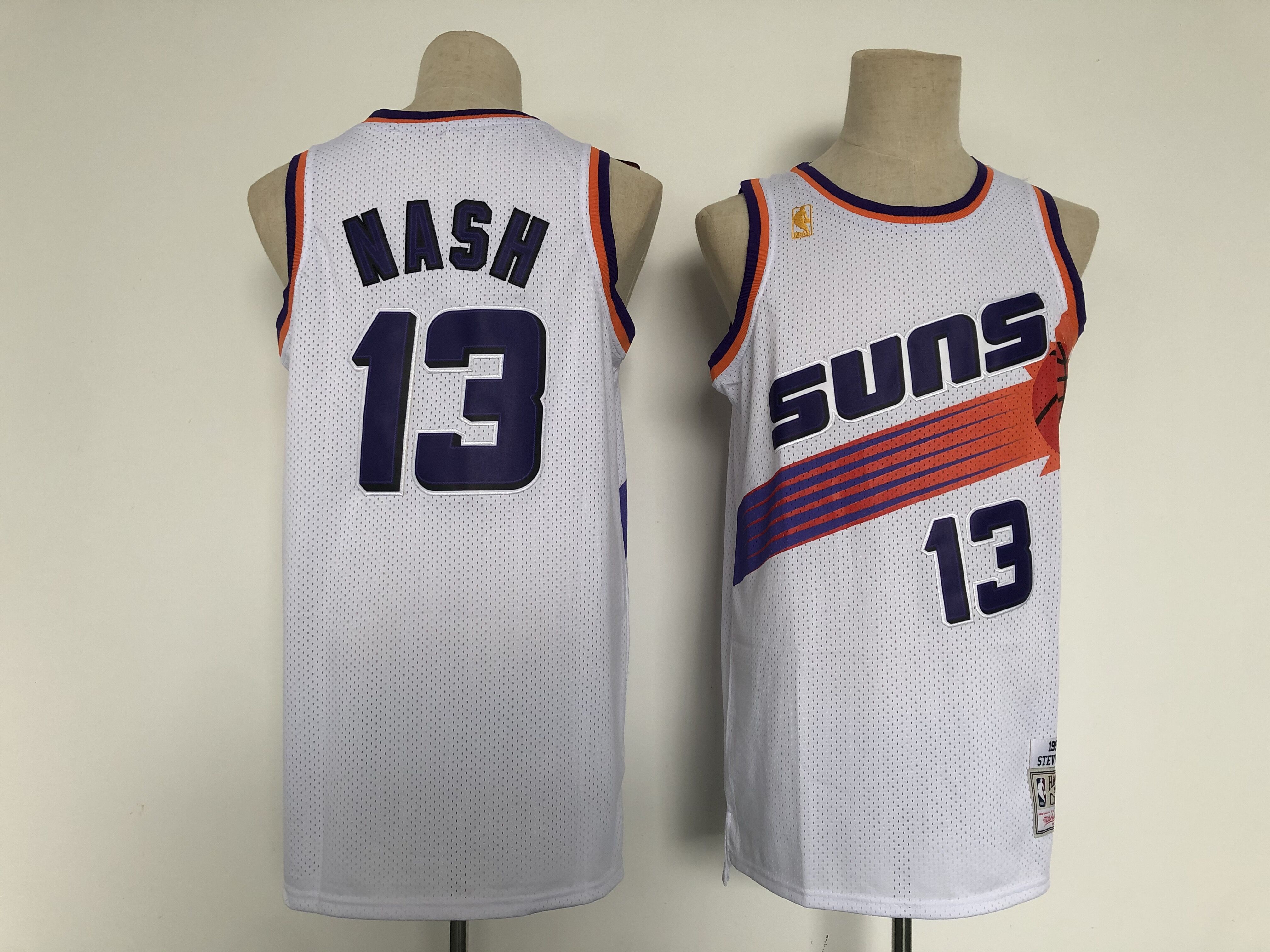 Cheap Men Phoenix Suns 13 Nash White Throwback 2021 NBA Jersey